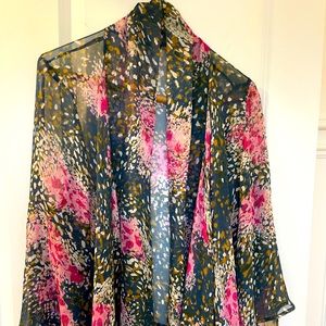Floral silk blouse